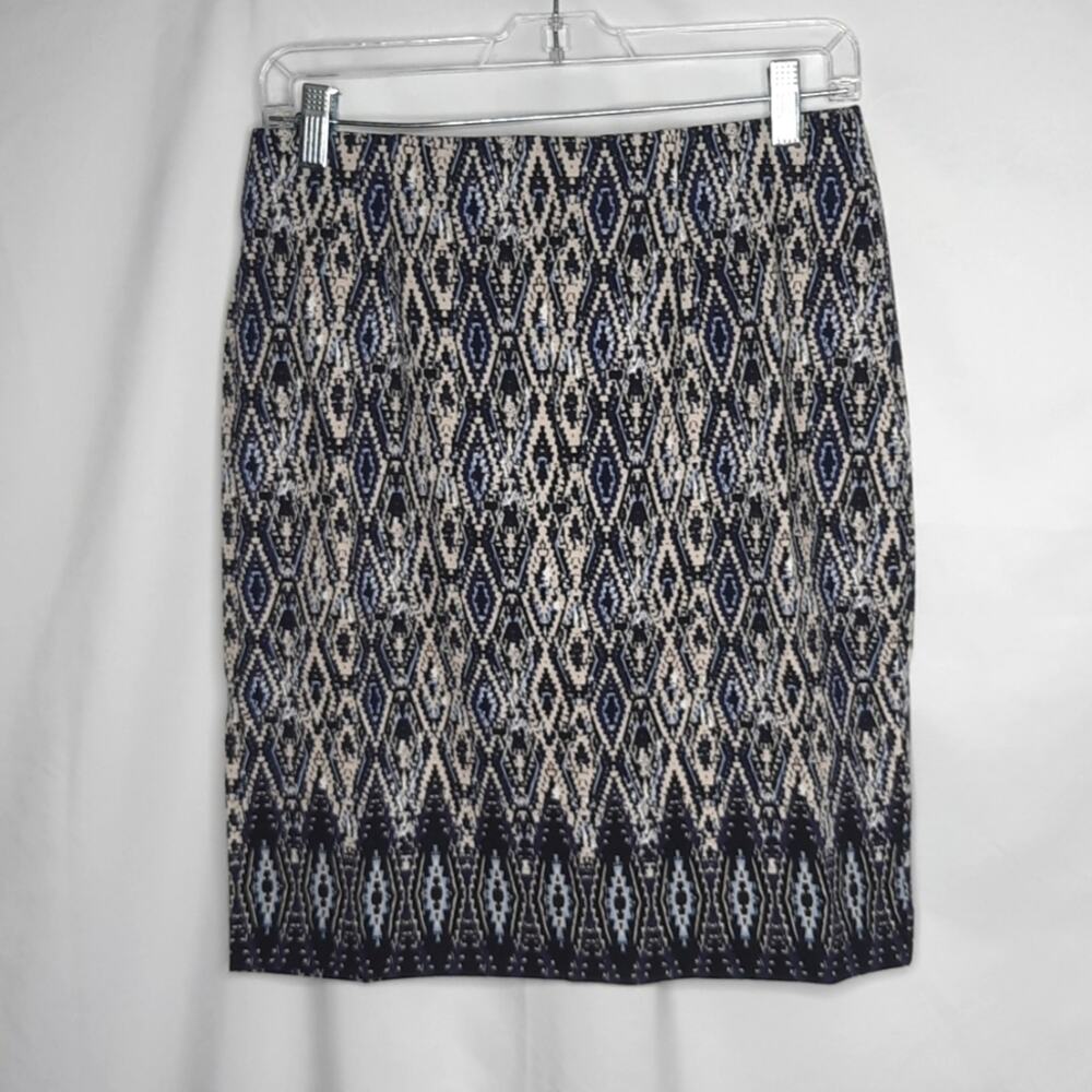 J. Jill Women's Diamond Print Knit Pencil Skirt XS